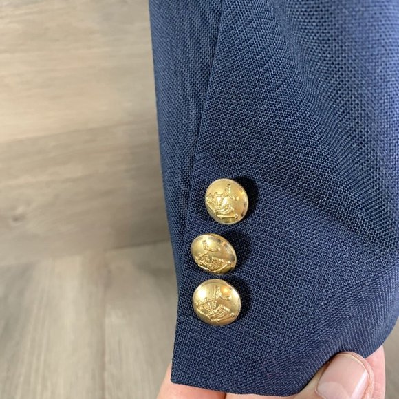 Linett Ltd. Cullwell & Son, Mens 2 Button Blazer Pockets Navy Size M - Picture 5 of 10